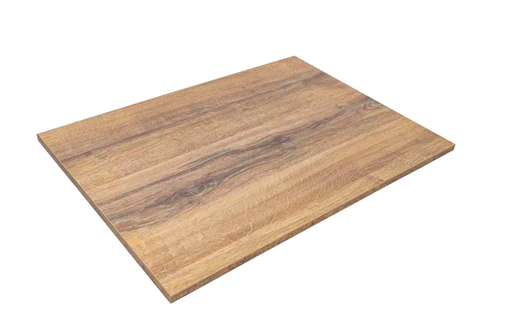 Ponga tabletop, oak-look poplar plywood - simply coated, including edges, 500 x 700 mm