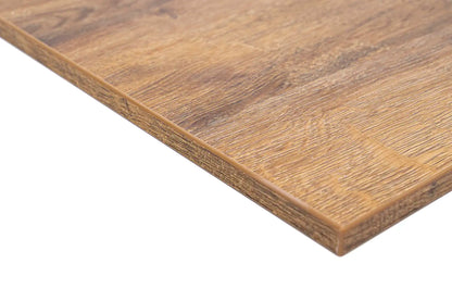 Ponga tabletop, oak-look poplar plywood - simply coated, including edges, 500 x 700 mm